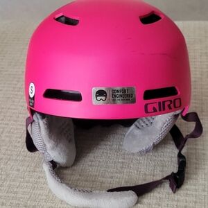 Giro Bright Pink Kids Ski Snowboard Helmet